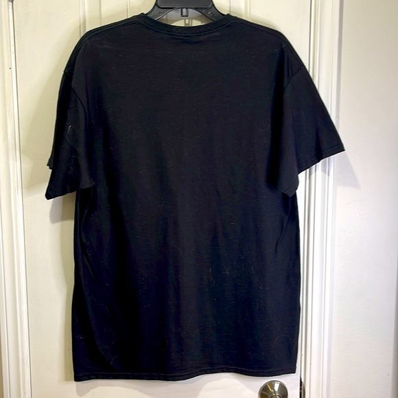 NWT Nirvana black short sleeve T-shirt with yellow face and logo. size large - Picture 4 of 4